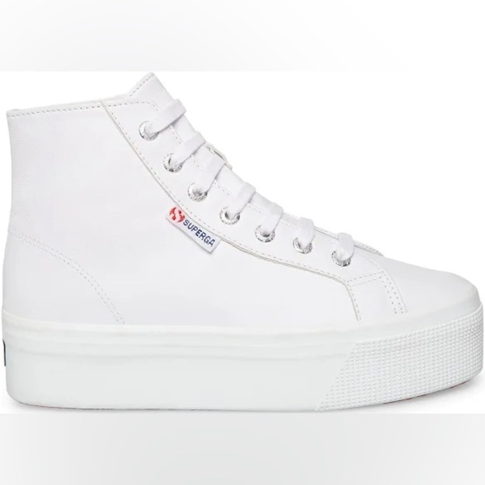 NWT!! Rare! Superga 2705 Leather Hi Top Nappa Sneakers